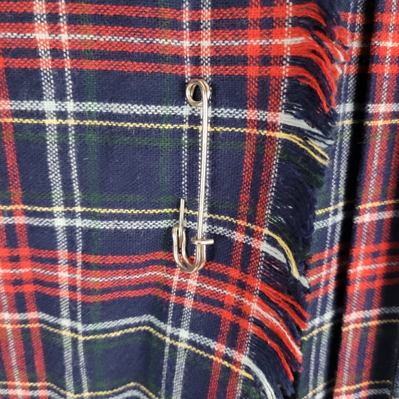SEARS | vintage pleated plaid tartan true wrap schoolgirl school uniform skirt - Picture 3 of 6